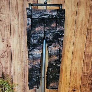 lululemon athletica Black, Coral, and Brown Leggings